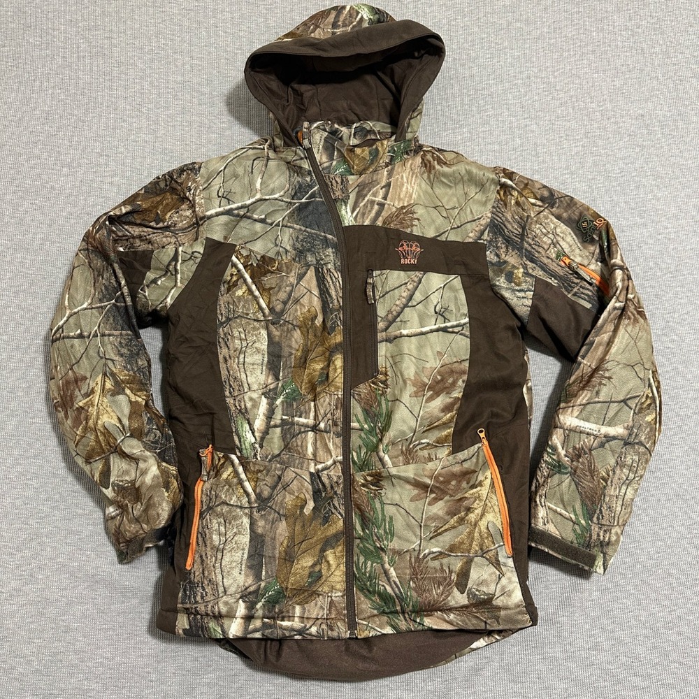 Rocky Athletic Mobility Realtree Camo‎ ScentIQ Hunting Jacket Hooded Mens Size M